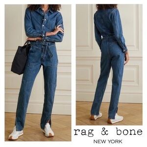 NEW Without tags Rag and Bone Indigo Mia Jumpsuit size large
